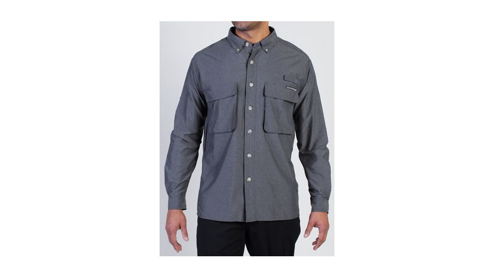 ExOfficio Air Strip Long Sleeve Shirt - Men's, Dk Pebble, Medium, 10012035-9420-M