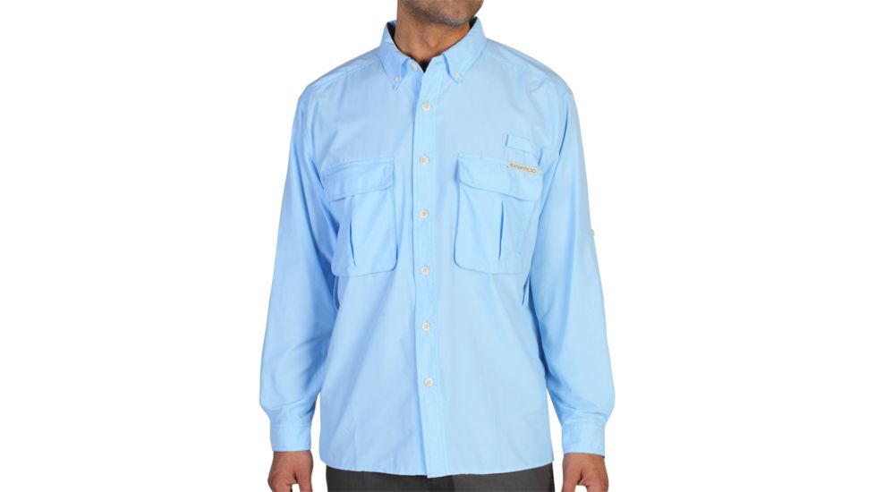 ExOfficio Air Strip Long Sleeve Shirt - Men's, Lt Lapis, Large, 10012035-5224-L