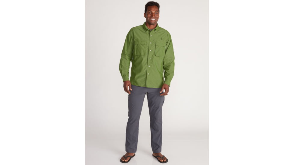 ExOfficio Air Strip Long Sleeve Shirt - Mens, Alpine Green, Large, 10012035-6005-L