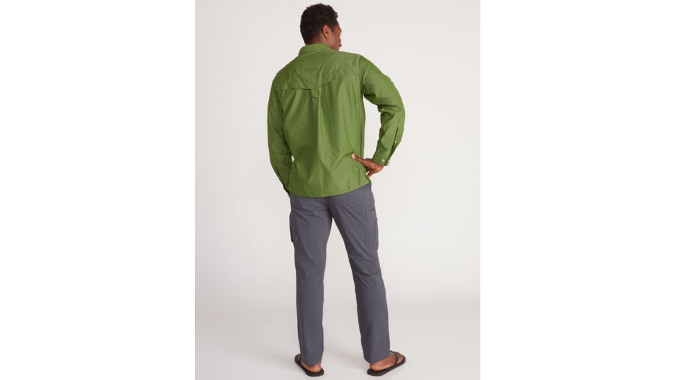 ExOfficio Air Strip Long Sleeve Shirt - Men's, Alpine Green, Large, 1001-2035-6005-L
