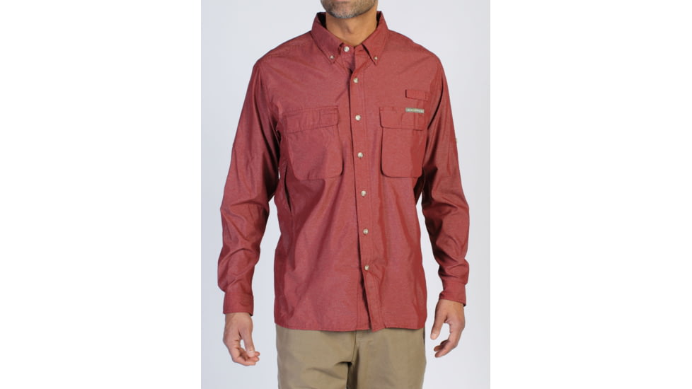 ExOfficio Air Strip Long Sleeve Shirt - Men's, Red Earth, 2XL, 10012035-3333-2XL