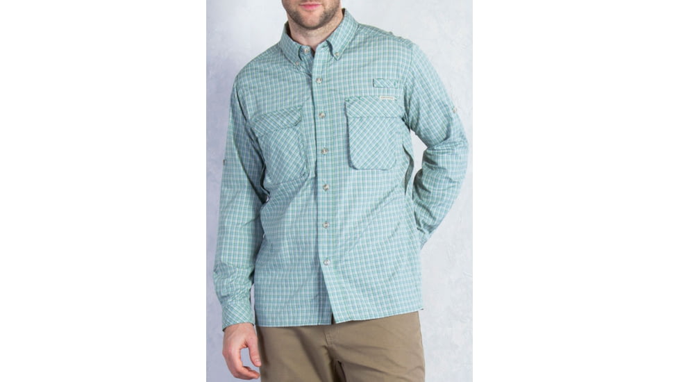 Air Strip Micro Plaid Long Sleeve Shirt - Mens-Hops-Small