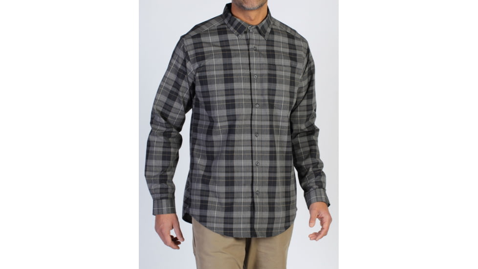 ExOfficio Arabica Plaid Long Sleeve Shirt - Men's -Black-X-Large