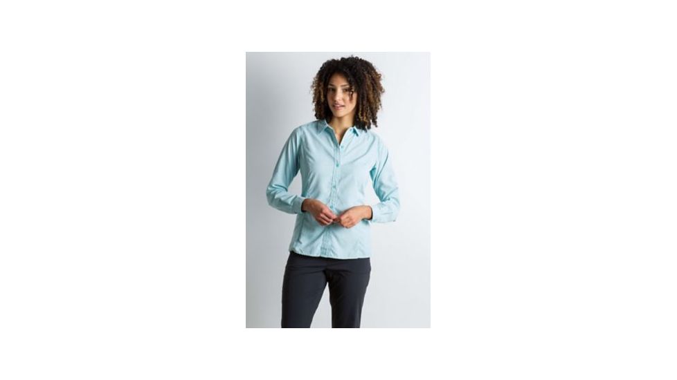 ExOfficio BA Brisa Long Sleeve Shirt Women's, Saltwater, S 21013152-5250_S