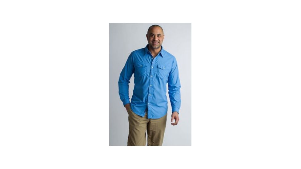 ExOfficio BA Chios Long Sleeve Shirt Men's, Silverlake, L 11013150-5280_L