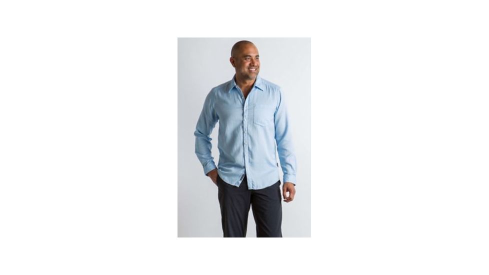 ExOfficio BA Corfu Long Sleeve Shirt Men's, Silverlake, S 11012915-5280_S