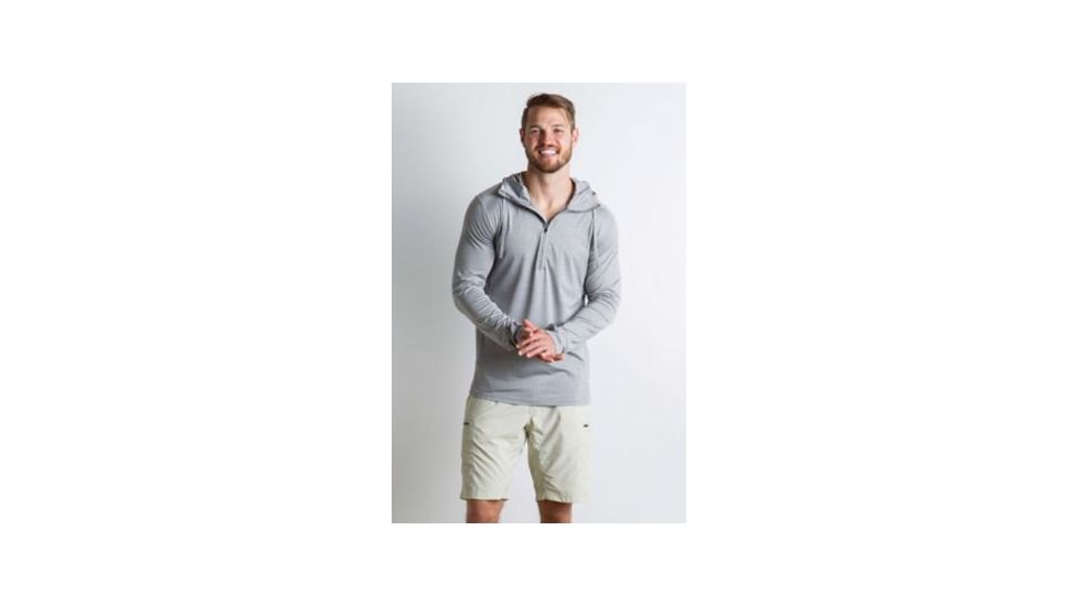 ExOfficio BA Sol Cool Hoody Men's, Cement, 2XL 11113125-9430_2XL