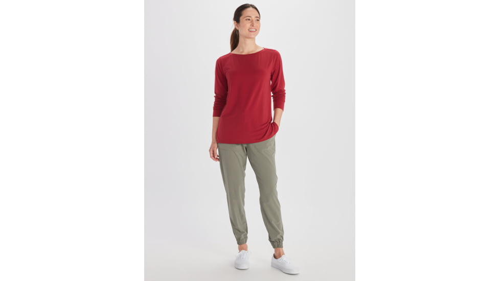 ExOfficio BA Wanderlux Long Sleeve Crew - Womens, Rhubarb, L, E12445-20109-Rhubarb-L