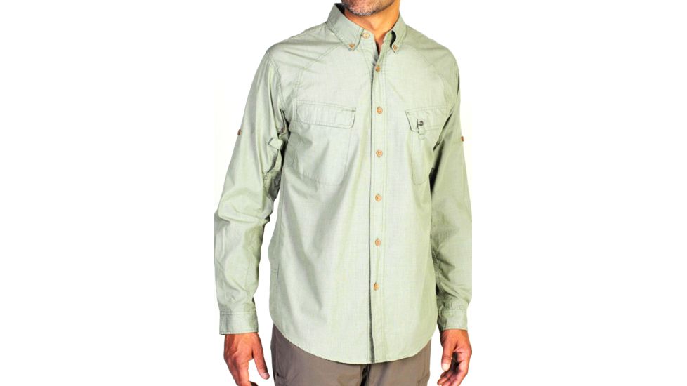 ExOfficio Bugsaway Baja Sur Long Sleeve Shirt - Mens, Olive, Small, 11012009-6620-S