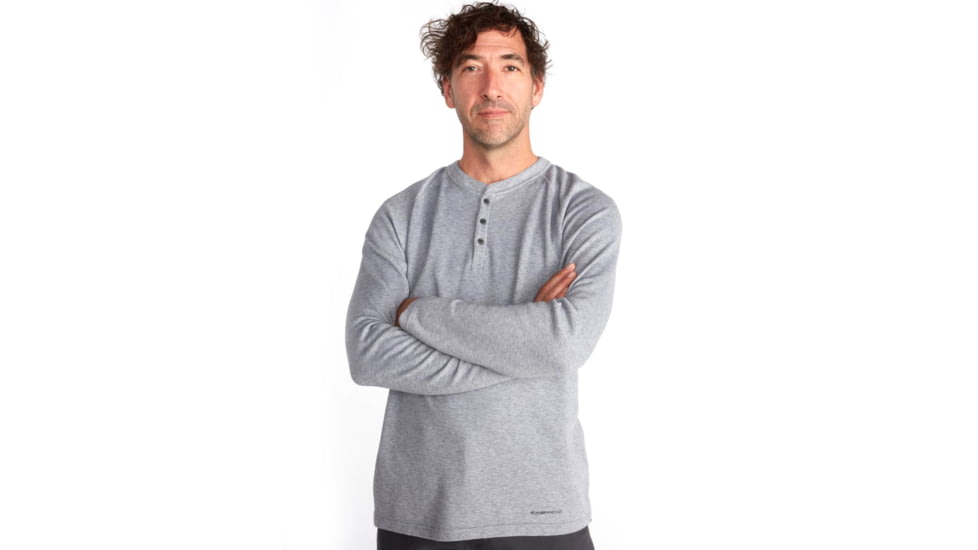 ExOfficio BugsAway Coledale Henley Long Sleeve - Mens, Dark Steel, Extra Large, 1111-8094-9361-XL