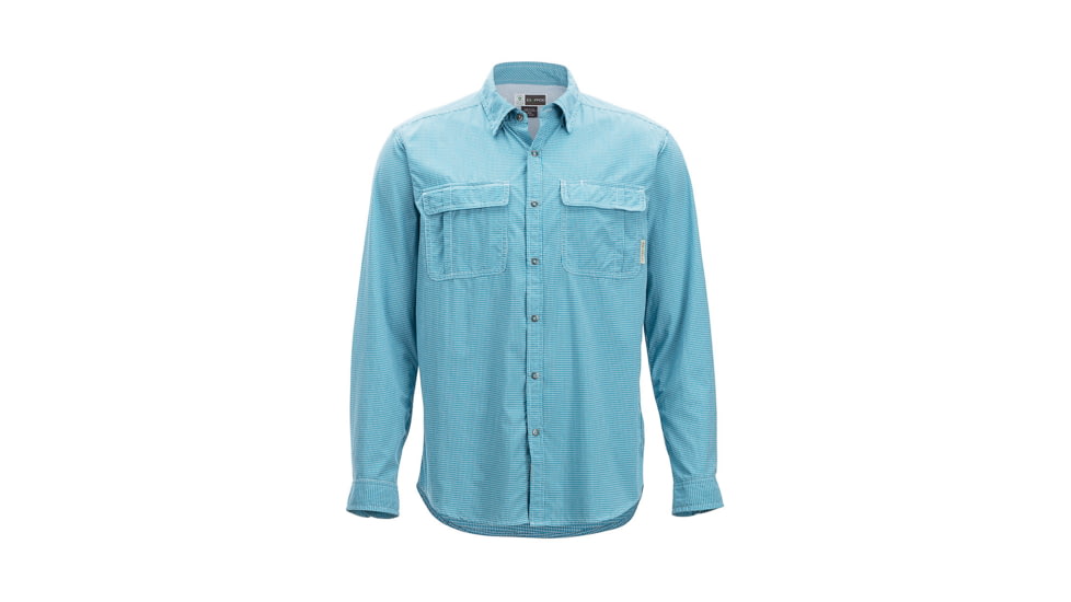 ExOfficio BugsAway Halo Check Long Sleeve - Men's, Dk Navy Check, Extra Large, 1101-2856-Dk Navy Check-XL
