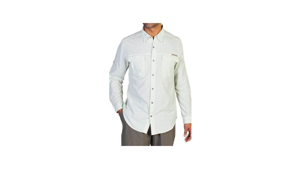 ExOfficio Bugsaway Halo Check Long Sleeve Shirt - Mens, Field Green, Small, 11012317-6480-S