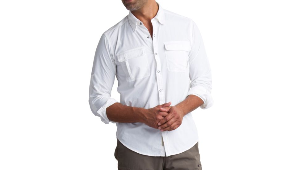 ExOfficio Bugsaway Halo Long Sleeve Shirt - Men's-White-Medium
