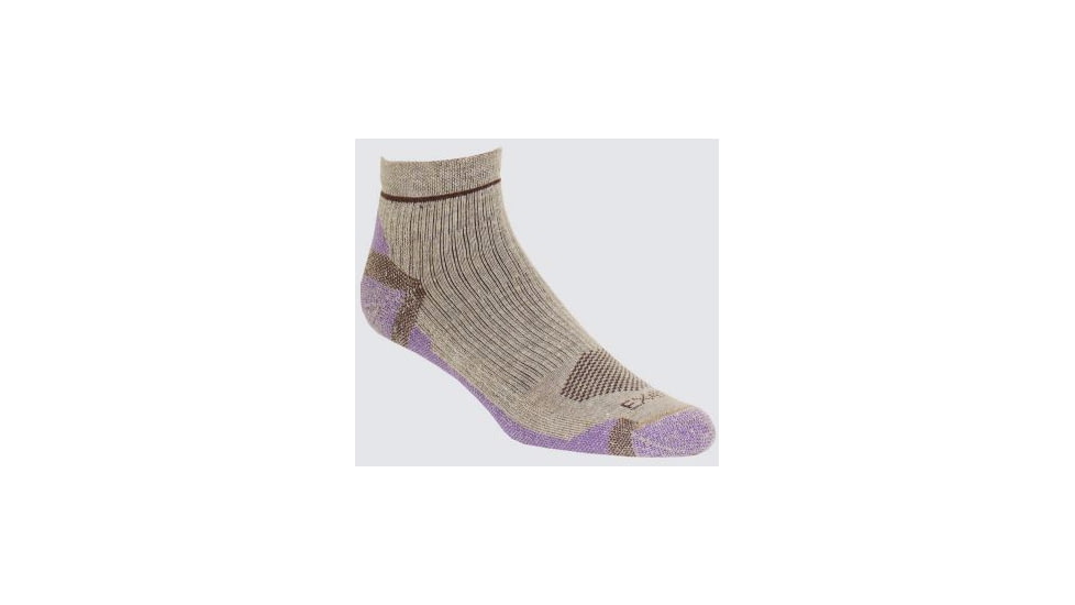 BugsAway Hiker Quarter Sock - Womens-Lt Khaki-M/L