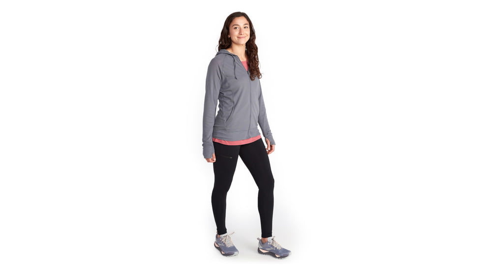 ExOfficio BugsAway Lumen Full Zip Hoody - Womens, Steel Onyx, Small, 2111-9716-9352-S