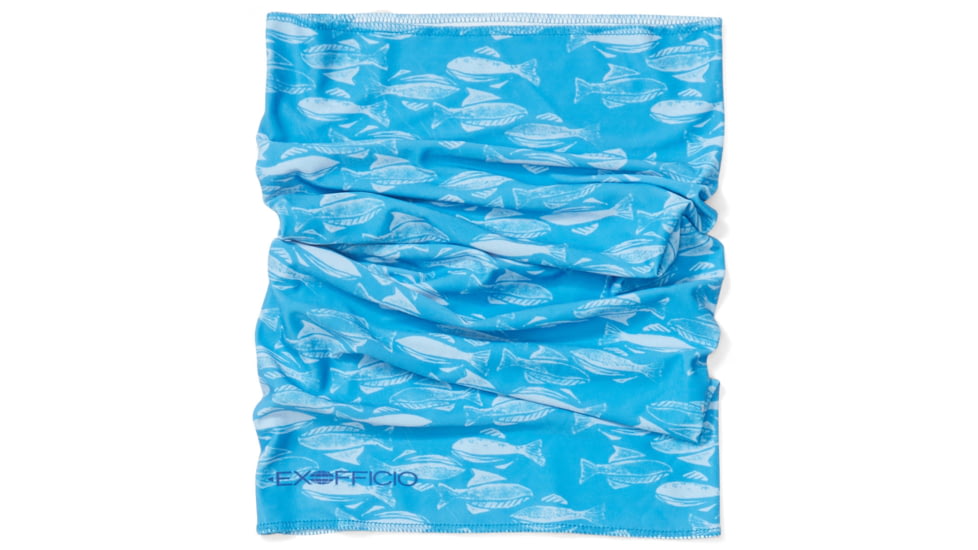 ExOfficio BugsAway Neck Gaiter - Mens, Stamped Fish Print, One Size, 31606689-7321-ONE
