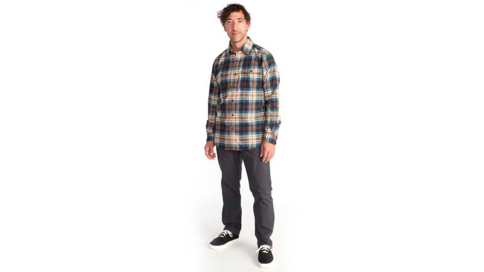 ExOfficio BugsAway Redding Midweight Flannel Long Sleeve - Mens, Black, Small, 1101-3352-9999-S