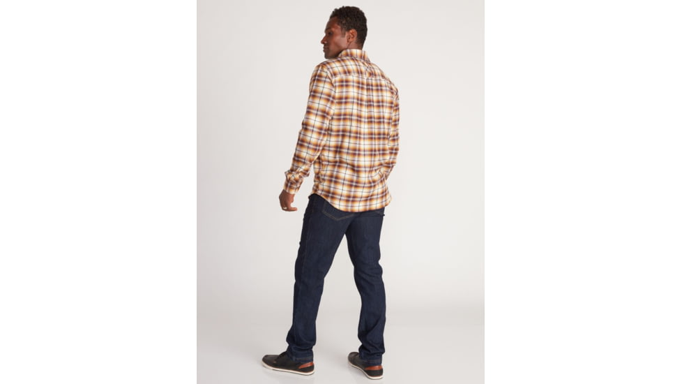 ExOfficio BugsAway Redding Midweight Flannel Long Sleeve - Mens, Dijon, Small, 1101-3352-2600-S