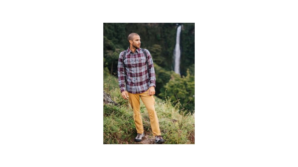 ExOfficio BugsAway Redding Midweight Flannel Long Sleeve - Mens, Vineyard, Extra Large, 1101-3352-3603-XL