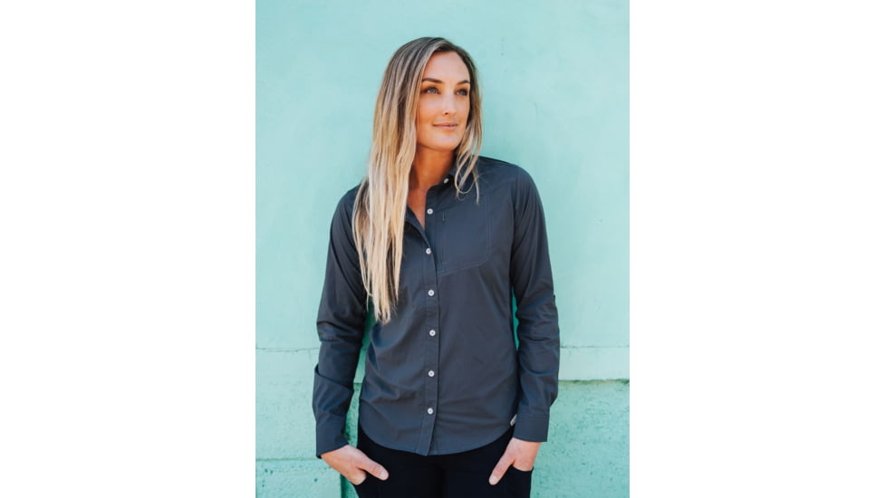 ExOfficio BugsAway Rhyolite Long Sleeve - Womens, Dark Steel, Medium, 2101-3438-9361-M