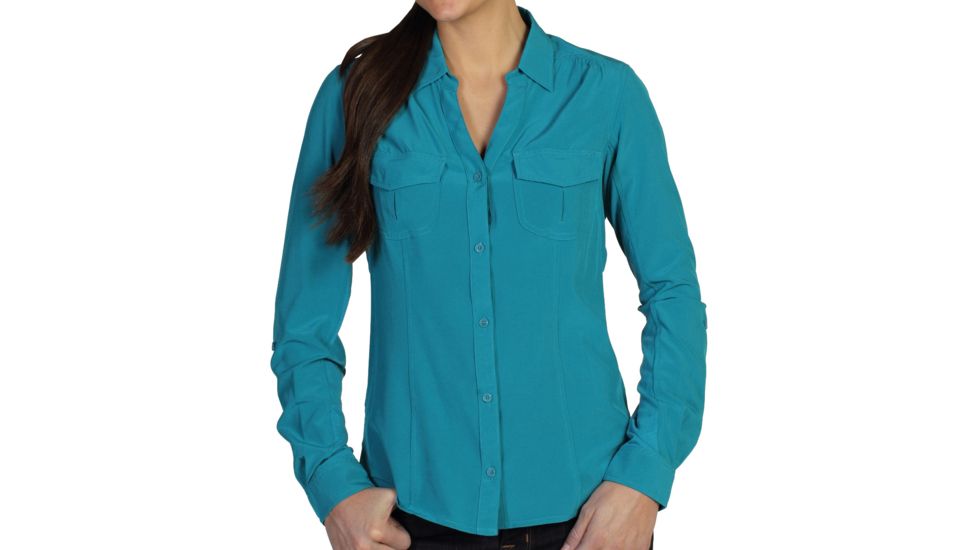 ExOfficio Camina Trek'r Shirt - Women's-Aquatic-Small