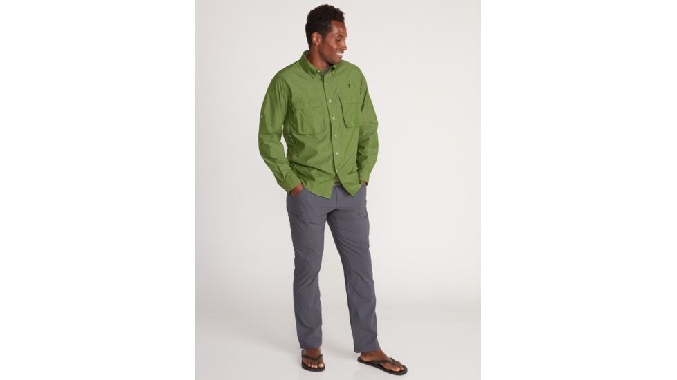 ExOfficio Demo, Air Strip Long Sleeve - Mens, Alpine Green, Medium, 1001-2035-AG-M-DM
