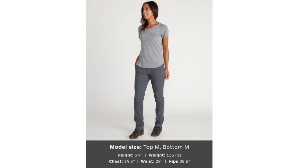 ExOfficio Demo, BA Caddis Short Sleeve Shirt - Womens, Carbon Heather, Medium, 2111-3370-CARBHTHR-M-DM