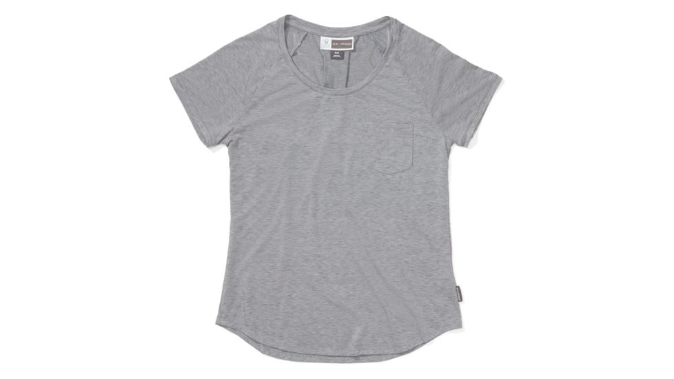 ExOfficio Demo, BA Caddis Short Sleeve Shirt - Womens, Carbon Heather, Medium, 2111-3370-CARBHTHR-M-DM