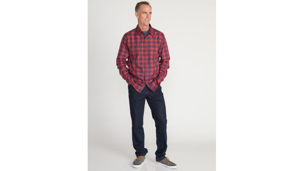 ExOfficio Demo, BA Covas Long Sleeve Shirt - Men's, Scarlet Sage, Medium, 1101-3261-SCRLTSAGE-M-DM