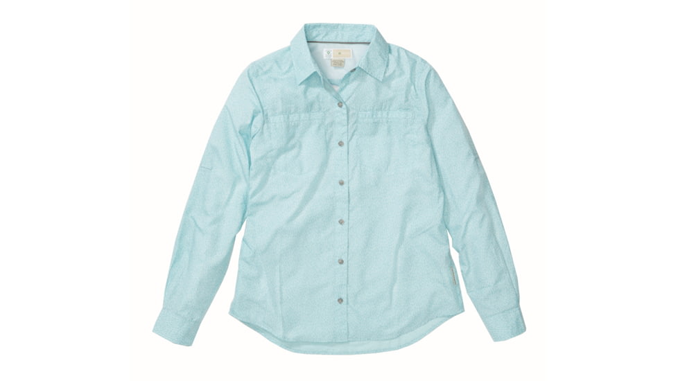 ExOfficio Demo, BA Palotina Long Sleeve Shirt - Women's, Corydalis Blue Rain, Medium, 2101-3368-CRDALSBLRain-M-DM