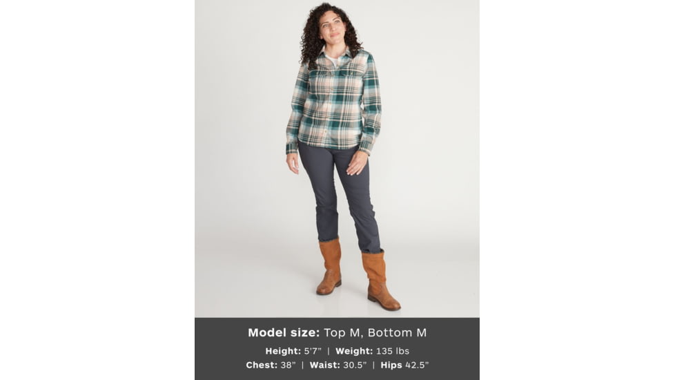 ExOfficio Demo, BA Redding Mdwt Flannel Long Sleeve - Womens, Ballet, Medium, 2101-3365-Ballet-M-DM