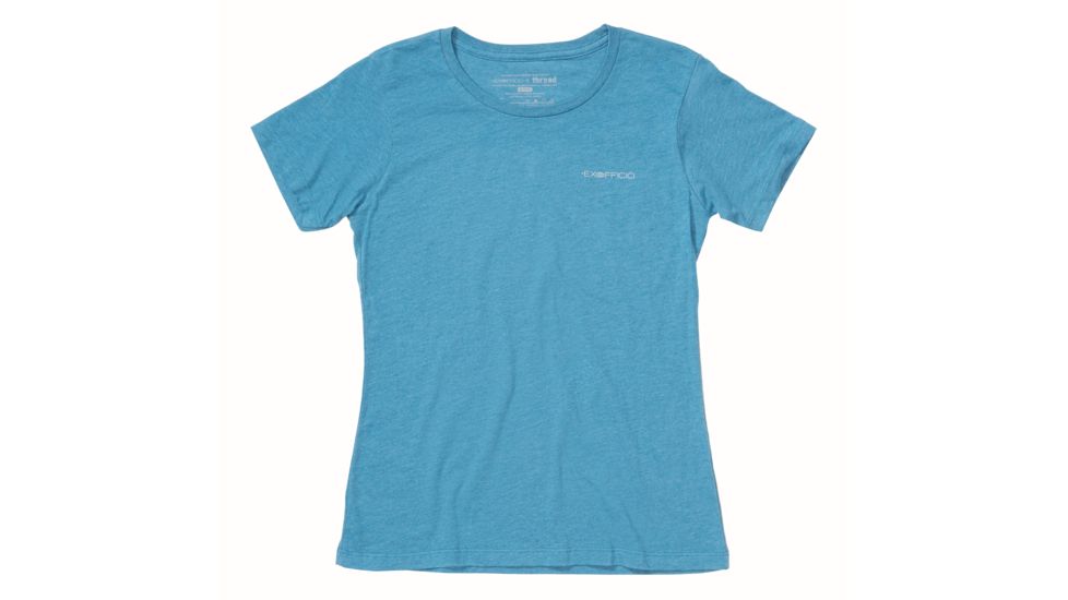 ExOfficio Demo, Escape Tee Short Sleeve Shirt - Women's, Atlantic Heather, Medium, 2012-3363-ATLTICHTHR-M-DM