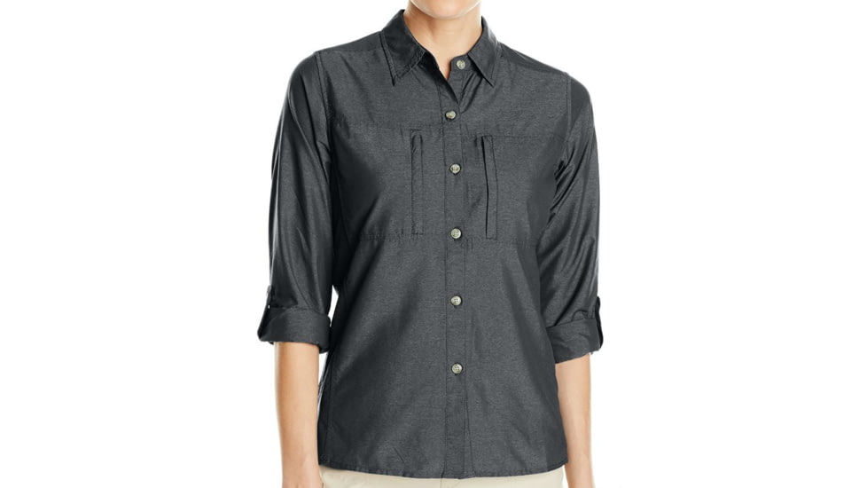 ExOfficio Dryflylite Long Sleeve Shirt - Women's-Dark Pebble-Medium