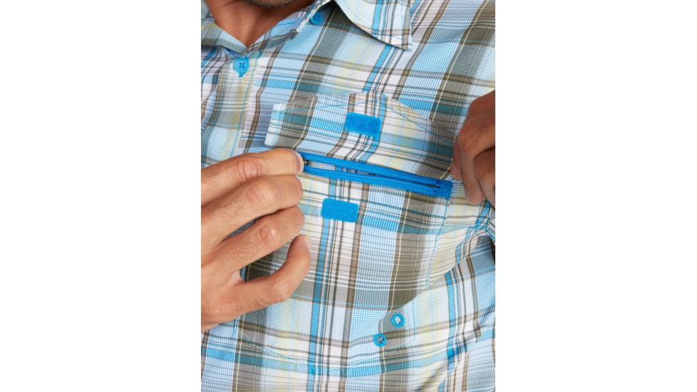 ExOfficio Estacado Short Sleeve Shirt - Mens, Clear Blue, Large, 1002-3249-5440-L