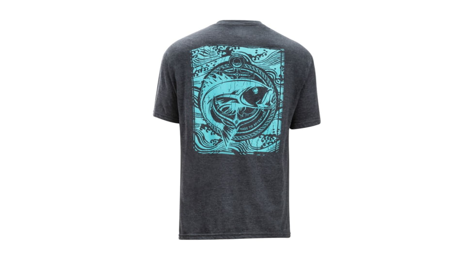 ExOfficio Excursion Short Sleeve Tee, Charcoal Heather, M, 10123274-9300-M