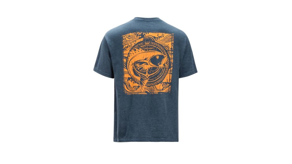 ExOfficio Excursion Short Sleeve Tee, Navy Heather, M, 10123274-5640-M