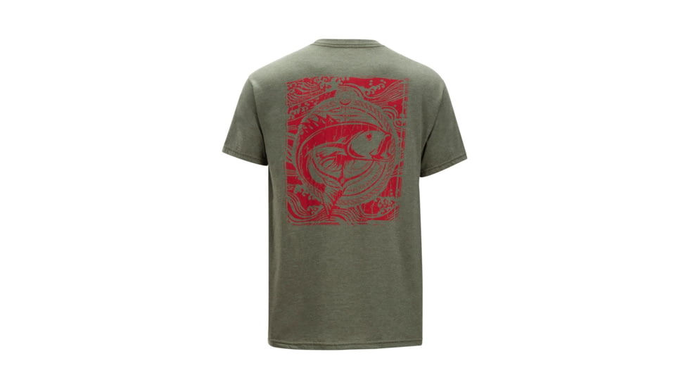 ExOfficio Excursion Short Sleeve Tee, Olive Heather, S, 10123274-6025-S