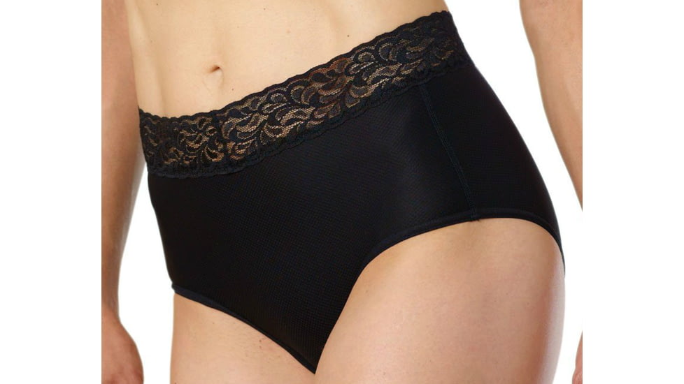 ExOfficio Give-N-Go Lacy Full Cut Brief - Women's-Black-X-Small