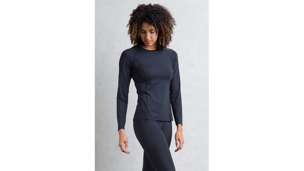 ExOfficio Give-N-Go Perf Base Layer Crew - Women's, Black, Small, 2244-2973-Black-S