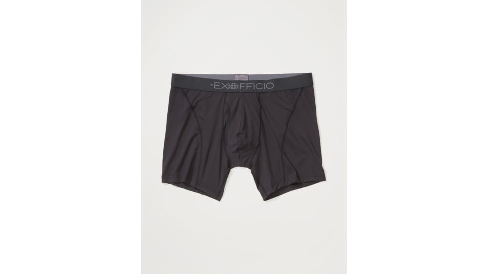 ExOfficio Give-N-Go Sport 2.0 Boxer Brief - Mens, 6in, Black/Black, 2XL, 12416718-9141-2XL