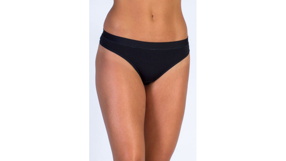 Give-N-Go Sport Mesh Thong - Womens -Black-X-Large