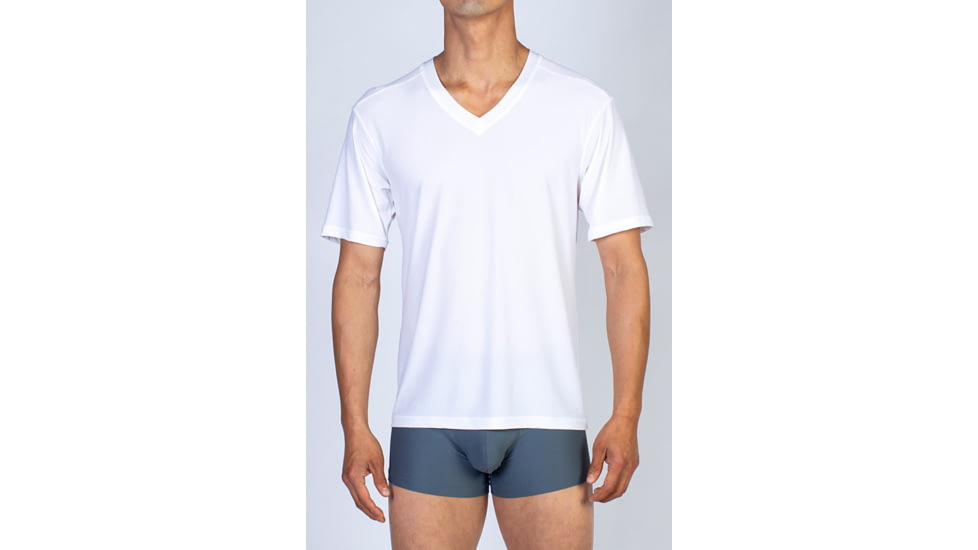 ExOfficio Give-N-Go V-Neck Shirt - Men's -White-Medium