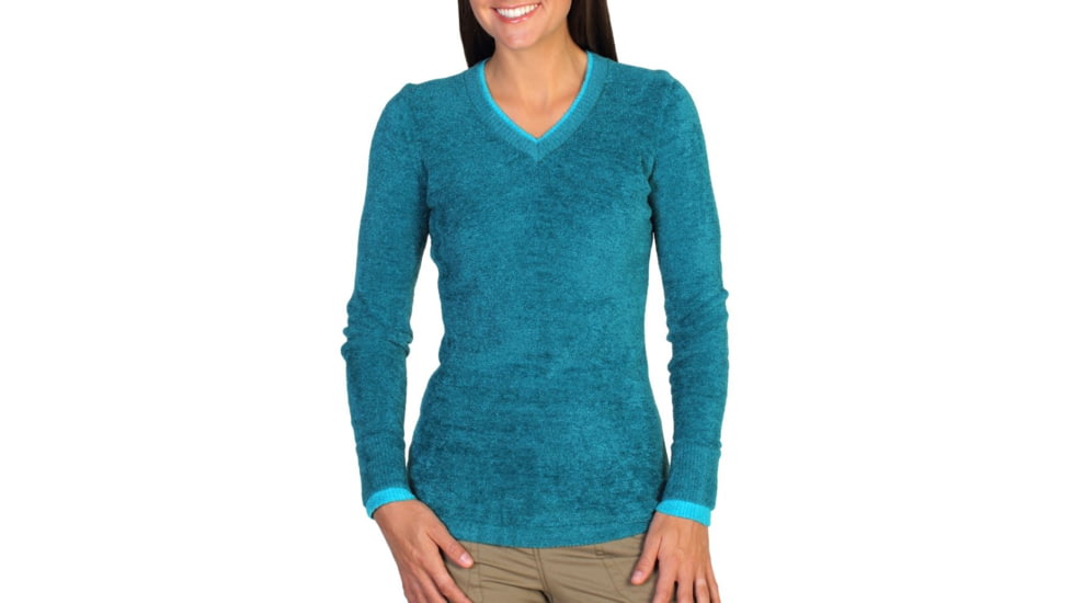 ExOfficio Irresistible Neska V-Neck Sweater - Women's-Aquatic-Small