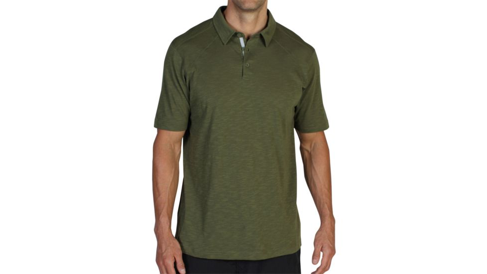 ExOfficio JavaTech Polo Short Sleeve Shirt - Men's -Algae-Small