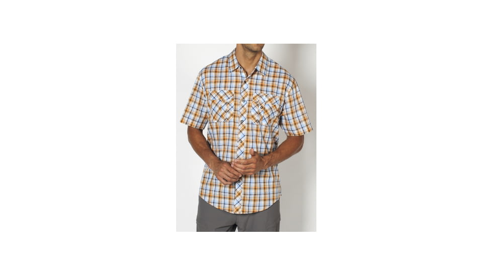 ExOfficio Jenever Midi Plaid Short-Sleeve Shirt - Men's-Lapis-Medium