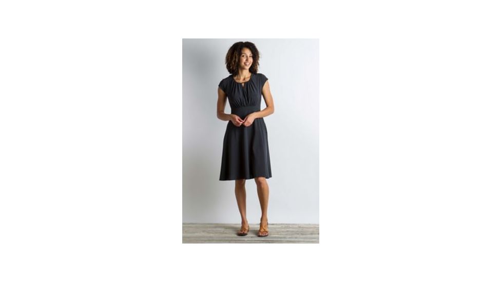 ExOfficio Kizmet Cross-Front Dress Women's, Black, 6 20613100-9999_6