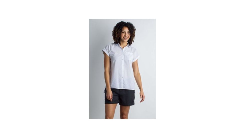 ExOfficio Lencia Short Sleeve Shirt Women's, White, XL 20023097-1000_XL