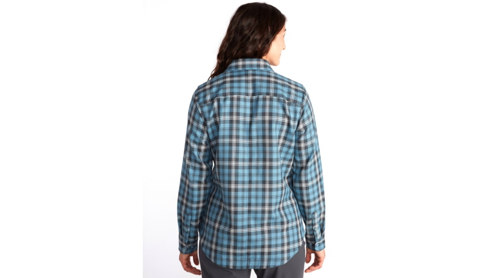 ExOfficio Madison Midweight Flannel Long Sleeve - Women's, Blue Star, Large, 2001-3358-5696-L