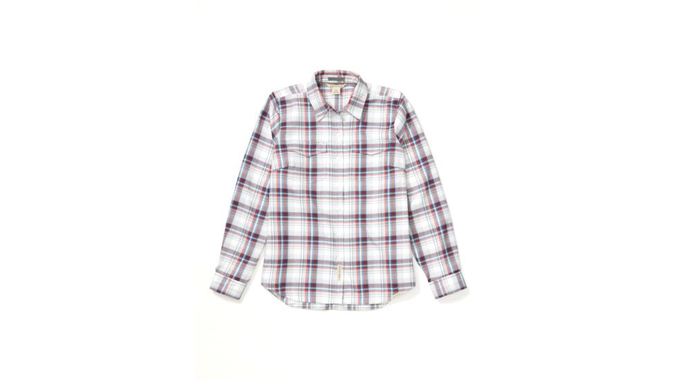 ExOfficio Madison Midweight Flannel Long Sleeve - Womens, White, Medium, 2001-3358-1000-M