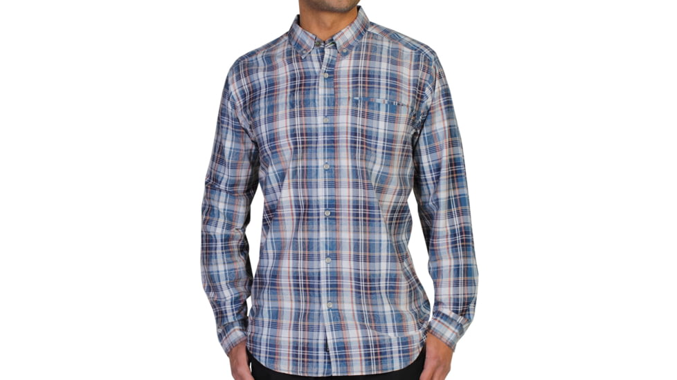 ExOfficio Maroc Plaid Long Sleeve Shirt - Men's-Isle-Small